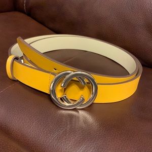 Time and Tru Mustard Double Open C Buckle Belt NWT (Size 3X)